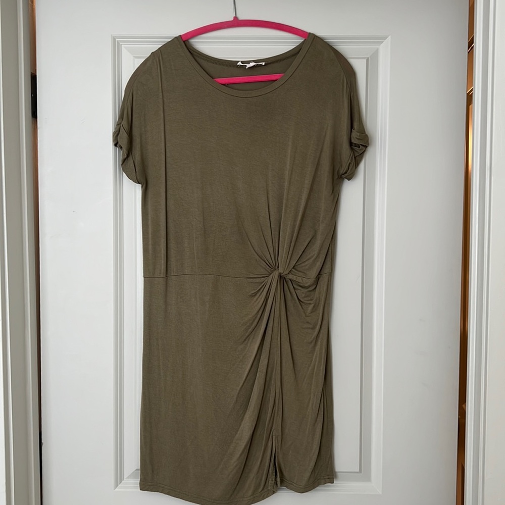 Olive green tshirt dress